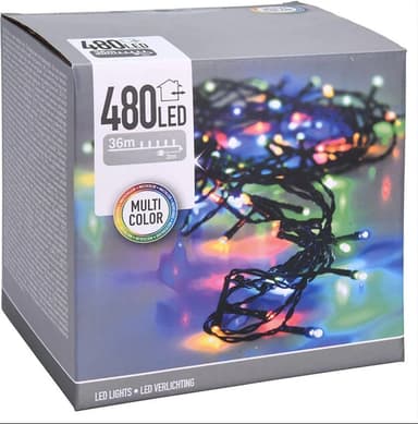 Lyskæde 480 LED 36m, flerfarget