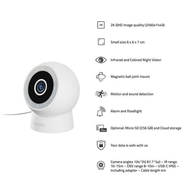 Hombli Smart Compact Kamera Utendørs Hvit