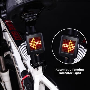 Smart automatisk sykkelbaklys med lasersensor og 64 stk LED