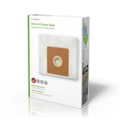 Nedis Støvsugepose- | 4 stk. | Syntetisk | Mest solgt for: Philips | Hvit
