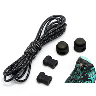 No Tie Elastiske skolisser - 3 par Hvit