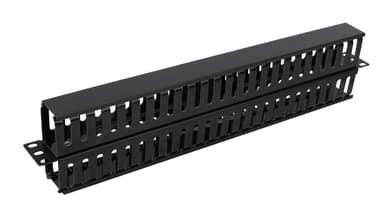 deltacoimp 19"" cable management, metal/plastic, double sided finger
