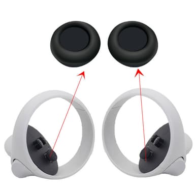 Oculus Quest 2-tilbehør, silikon-ansiktsdeksel, VR-skalldeksel, linsedeksel etc. Sort