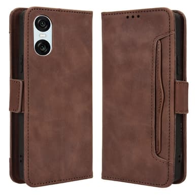 Til Sony Xperia 10 VI Lommebok-deksel - Brun