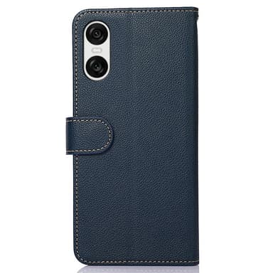 KHAZNEH Sony Xperia 10 VI Lommebok-deksel Blå/Brun