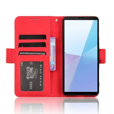 Til Sony Xperia 10 VI Lommebok-deksel - Rød
