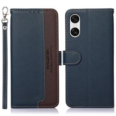 KHAZNEH Sony Xperia 10 VI Lommebok-deksel Blå/Brun