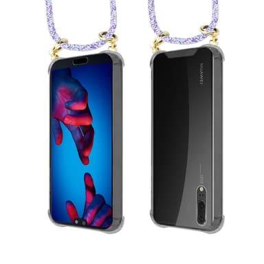 Huawei P20 Deksel med Halskjede (lilla)