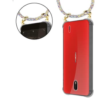Nokia 1 2018 Deksel med Halskjede (gul)