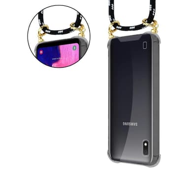Samsung Galaxy A10 / M10 Deksel med Halskjede (svart)