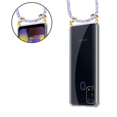 Samsung Galaxy M31 Deksel med Halskjede (lilla)