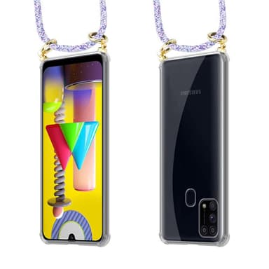 Samsung Galaxy M31 Deksel med Halskjede (lilla)