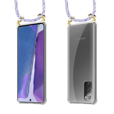 Samsung Galaxy NOTE 20 Deksel med Halskjede (lilla)