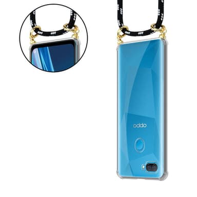 Oppo A12 Deksel med Halskjede (svart)
