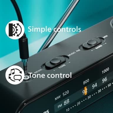 Philips R2509 bærbar analog radio