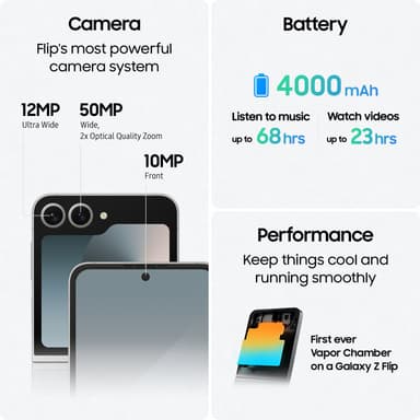 Samsung Galaxy Z Flip6 5G smarttelefon 12/256GB (gul)