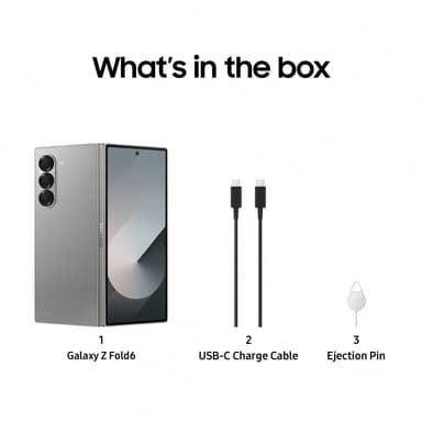 Samsung Galaxy Z Fold6 5G smarttelefon 12/1TB (sølv)