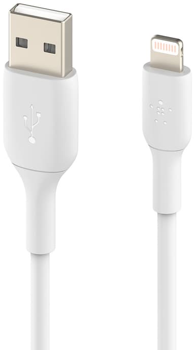 Belkin USB-A til Lightning, hvit (0,15 m)