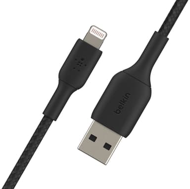 Belkin USB-A til Lightning, svart (0,15 m)