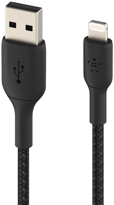 Belkin USB-A til Lightning, svart (0,15 m)