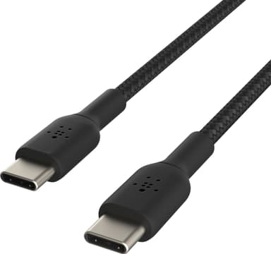 Belkin BoostCharge USB-C til USB-C flettet kabel 15 cm (sort)