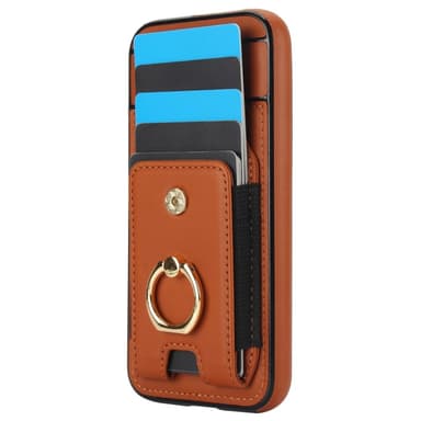 For Google Pixel 8a Kickstand Case Telefonveske med Kortspor - Brun
