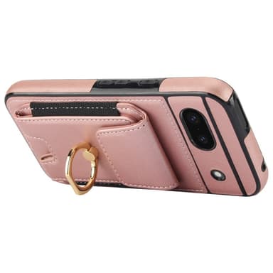 Til Google Pixel 8a Kickstand Case Telefonveske med Kortspor - Rose Gold