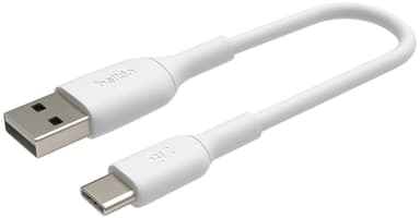 BOOST CHARGE USB-A til USB-C-kabel, 0,15 M, hvit