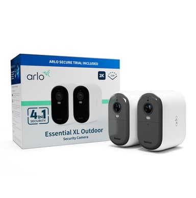 Arlo Essential 2K XL utendørs sikkerhetskamera (2-pakning)