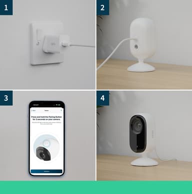 Arlo Essential 2K innendørs sikkerhetskamera (2-pakning)