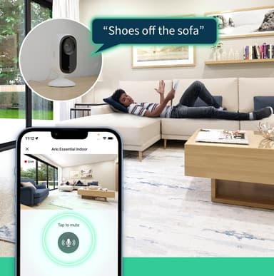 Arlo Essential 2K innendørs sikkerhetskamera (2-pakning)