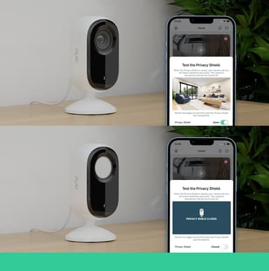 Arlo Essential 2K innendørs sikkerhetskamera (2-pakning)