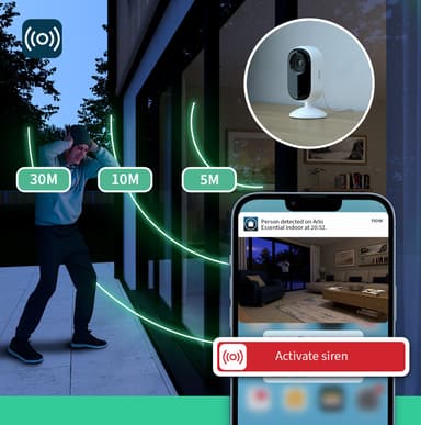 Arlo Essential 2K innendørs sikkerhetskamera (2-pakning)