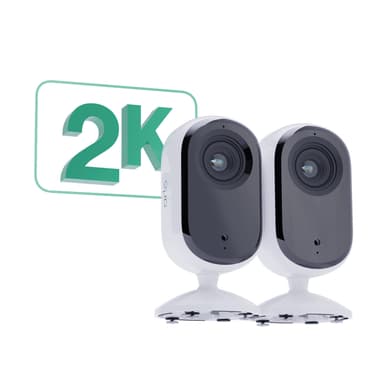 Arlo Essential 2K innendørs sikkerhetskamera (2-pakning)