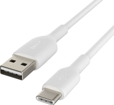 BOOST CHARGE USB-A til USB-C-kabel, 0,15 M, hvit