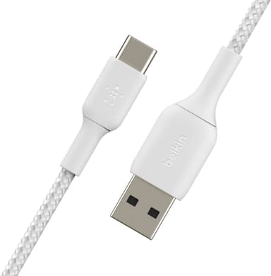 Belkin CAB002BT0MWH, 0,15 m, USB A, USB C, Hvit