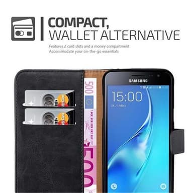 Samsung Galaxy J3 2016 lommebokdeksel etui (svart)