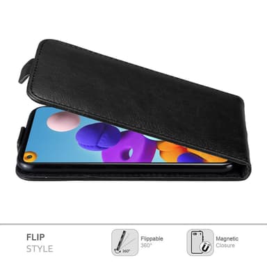 Samsung Galaxy A21s deksel flip cover (svart)