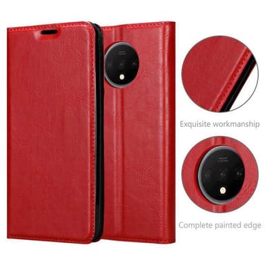 OnePlus 7T lommebokdeksel case (rød)