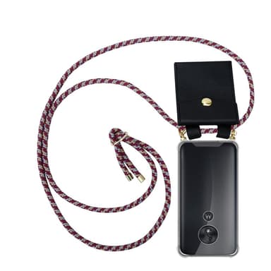 Motorola MOTO G7 POWER Deksel med Halskjede (rød)