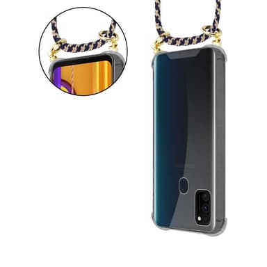 Samsung Galaxy M21 / M30s Deksel med Halskjede (blå)