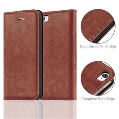 lommebokdeksel iPhone 5 / 5S / SE 2016 case (brun)