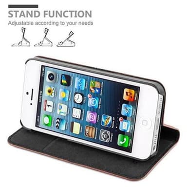 lommebokdeksel iPhone 5 / 5S / SE 2016 case (brun)