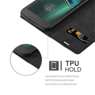 Motorola MOTO G4 PLAY lommebokdeksel case (svart)
