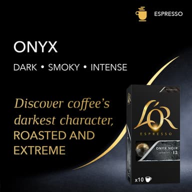 L'OR Espresso 12 Onyx kaffekapsler (10 kapsler)