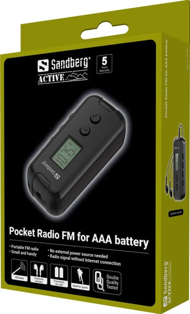 Sandberg Recharge 421-01 FM-lommeradio