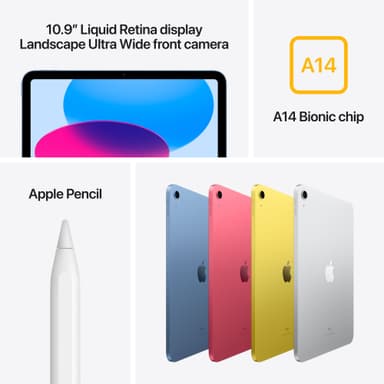 iPad 10,9" (10. gen) 64GB WiFi (gul)