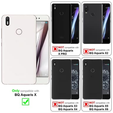 BQ Aquaris X lommebokdeksel etui (grå)