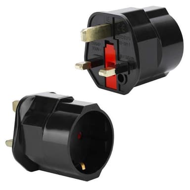 4x Socket Adapter Travel Converter (uk type g til eu)