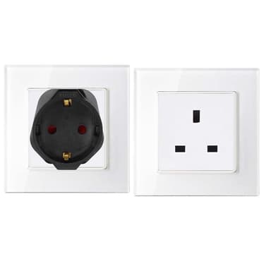 4x Socket Adapter Travel Converter (uk type g til eu)